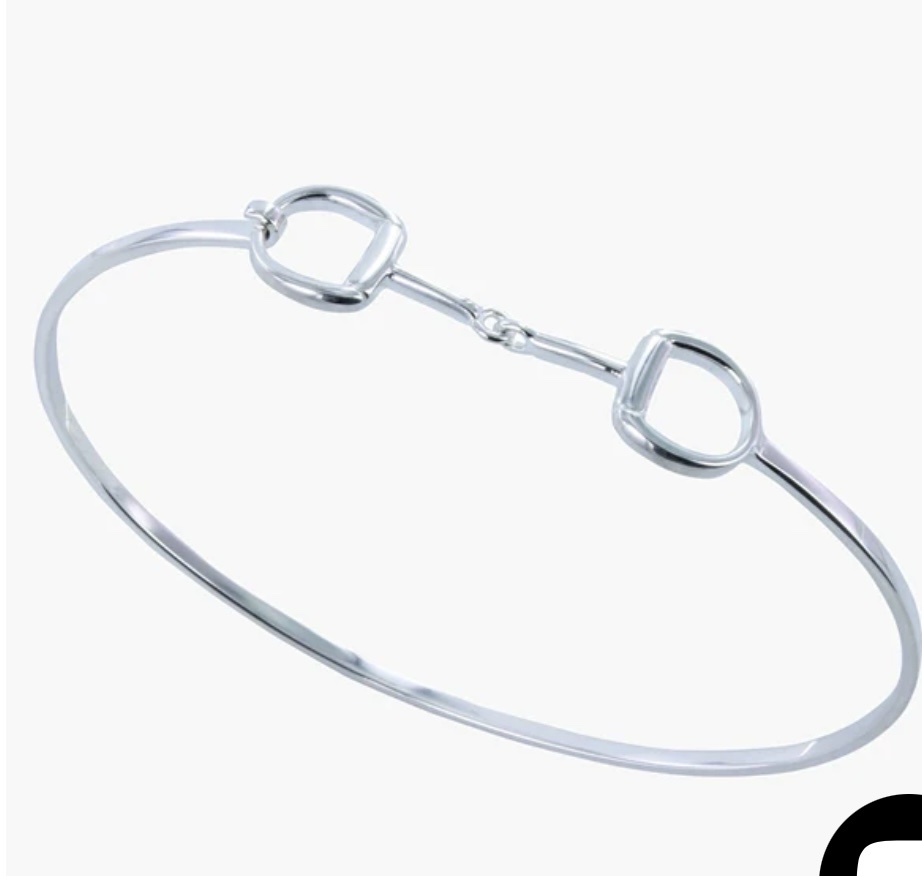 Sterling silver snaffle bangle